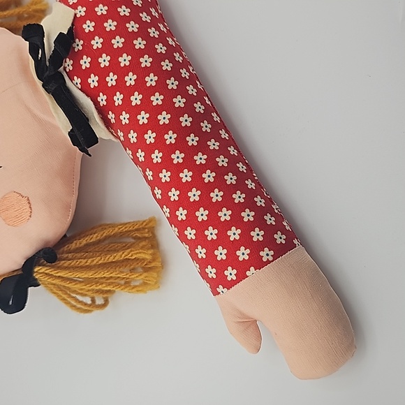 Vintage Stuffed Raggedy Ann Rag Doll Hanger - Picture 5 of 13